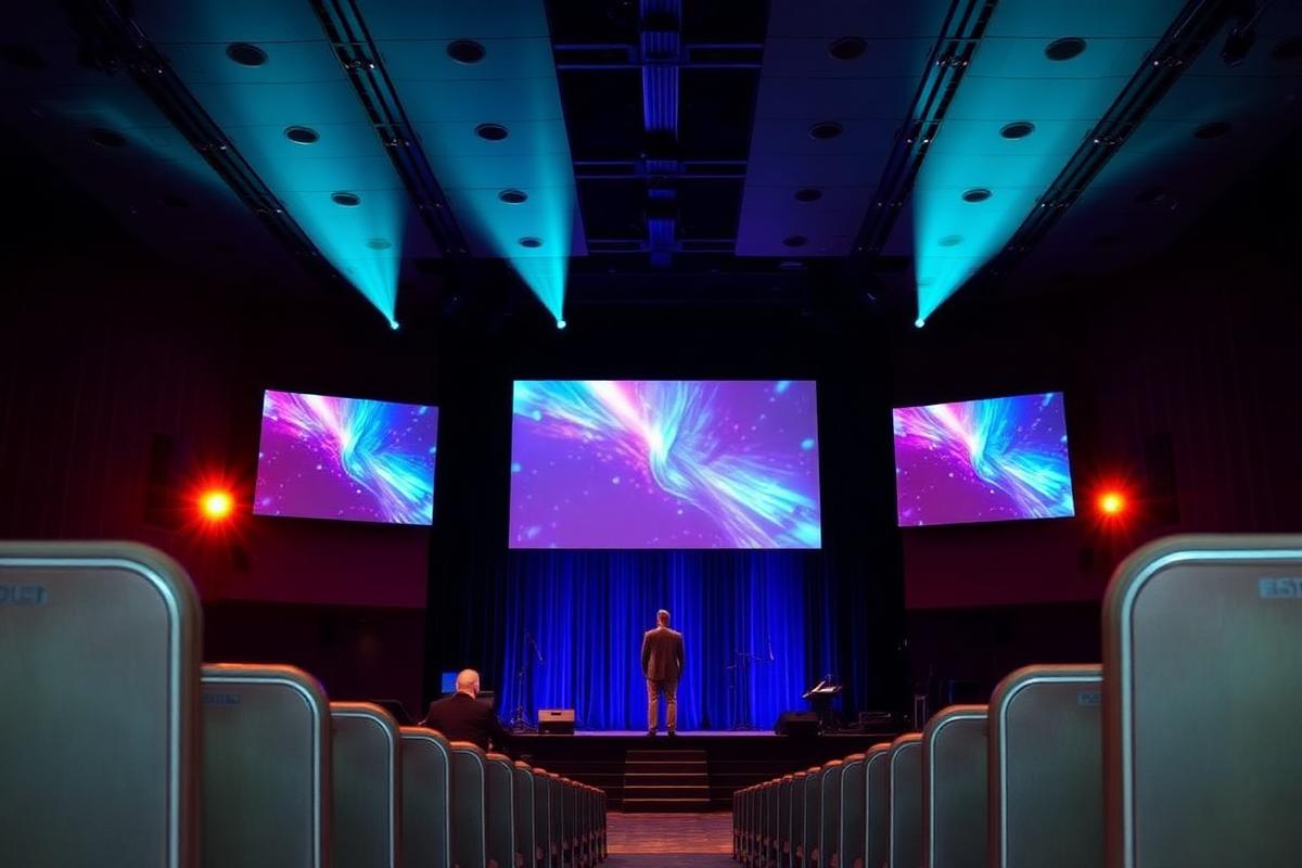 Telão de LED em palco de evento