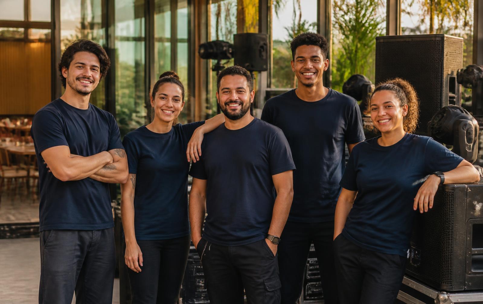 Equipe de produção da Ativa Sound Tech